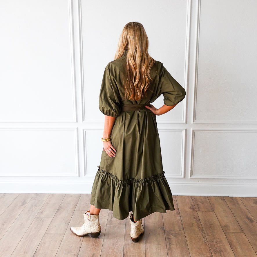Caryn Lawn Kit Dress Olive