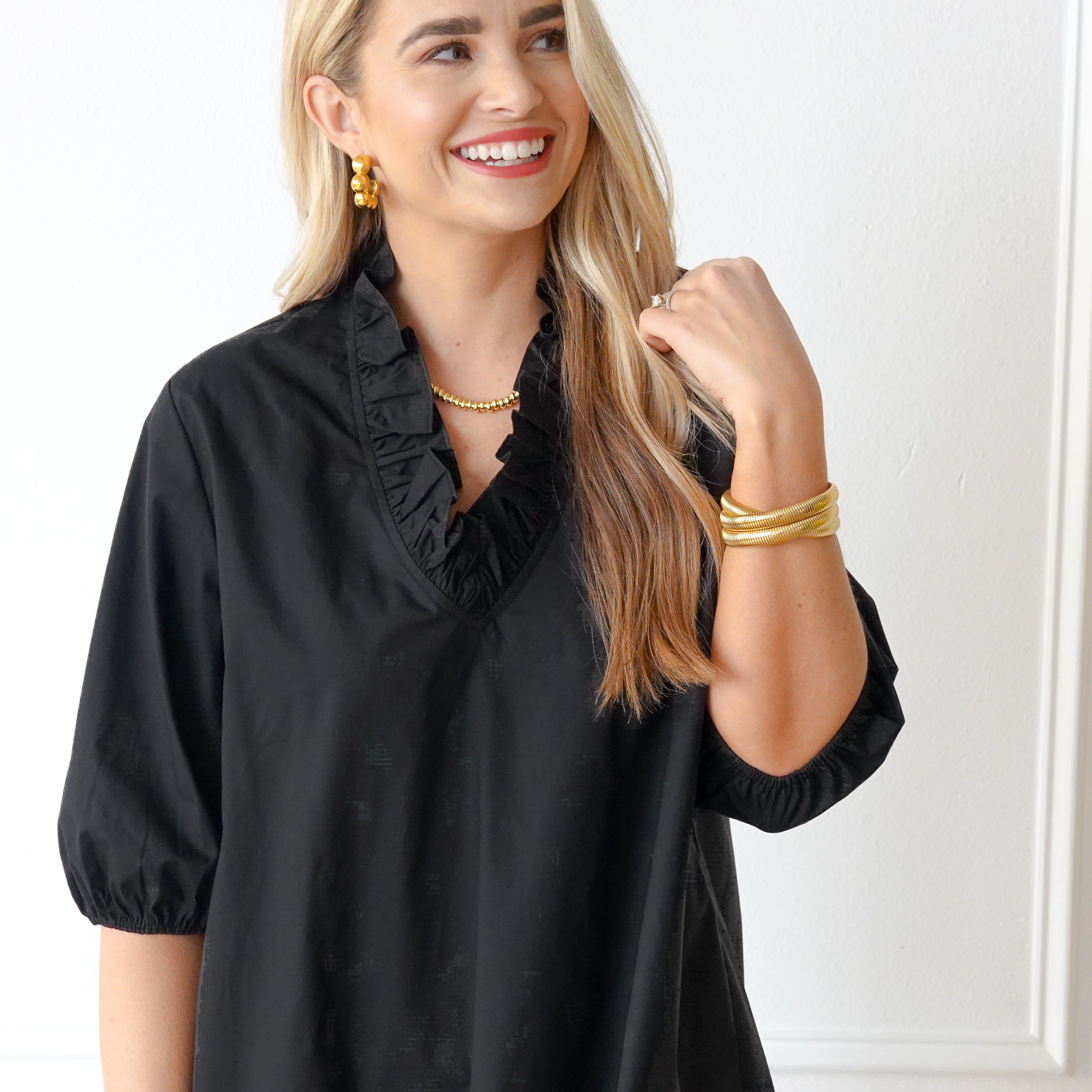 Caryn Lawn Kit Top Black