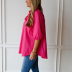 Caryn Lawn Kit Top Hot Pink