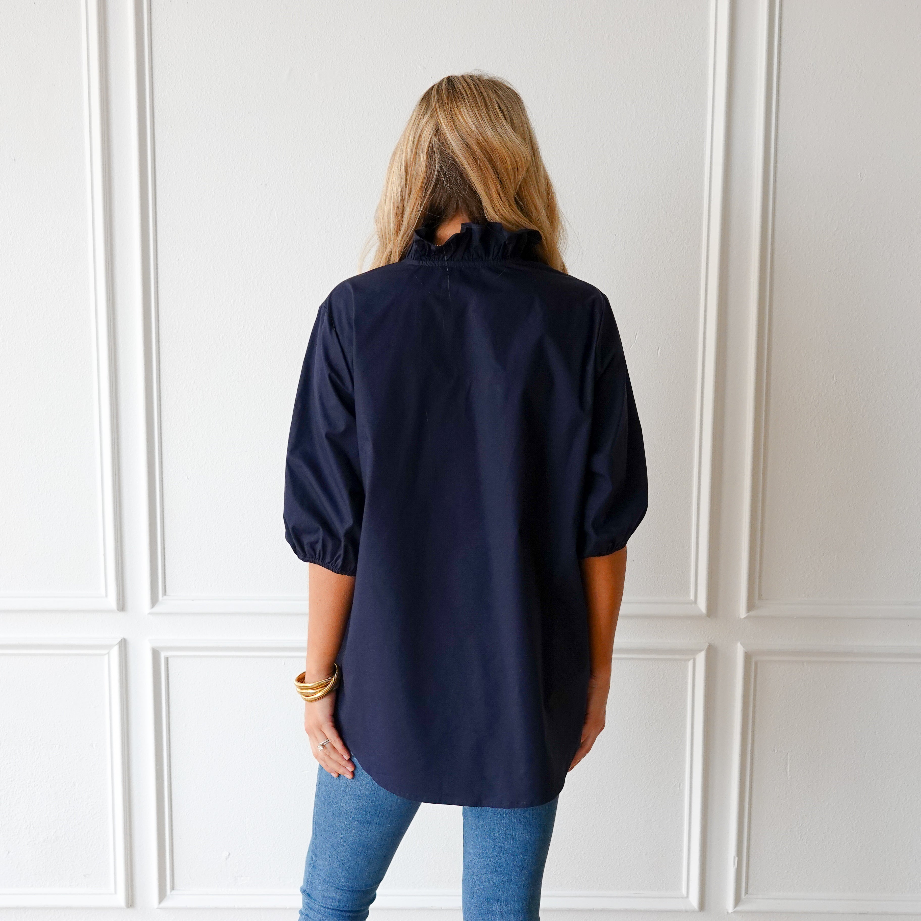 Caryn Lawn Kit Top Navy