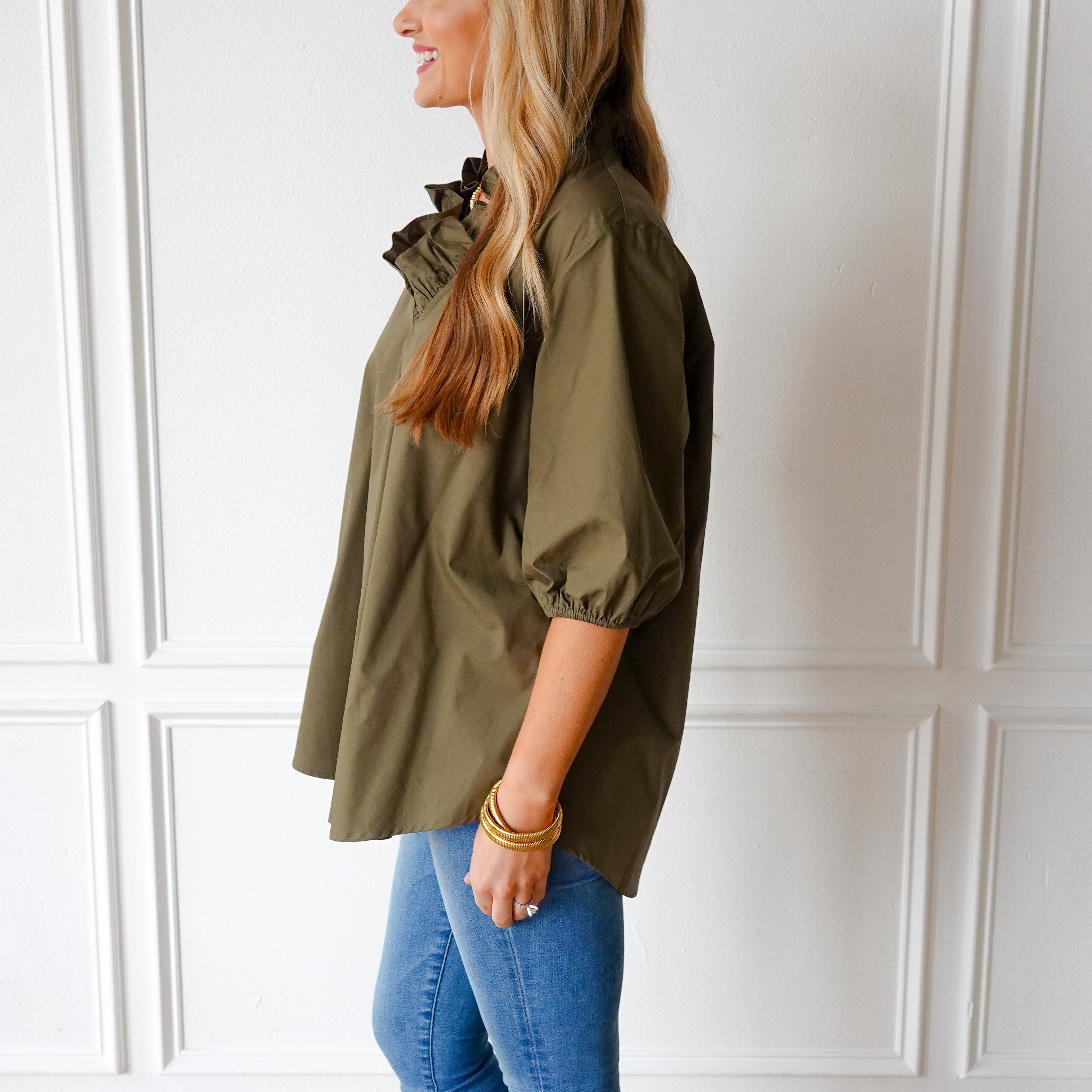 Caryn Lawn Kit Top Olive