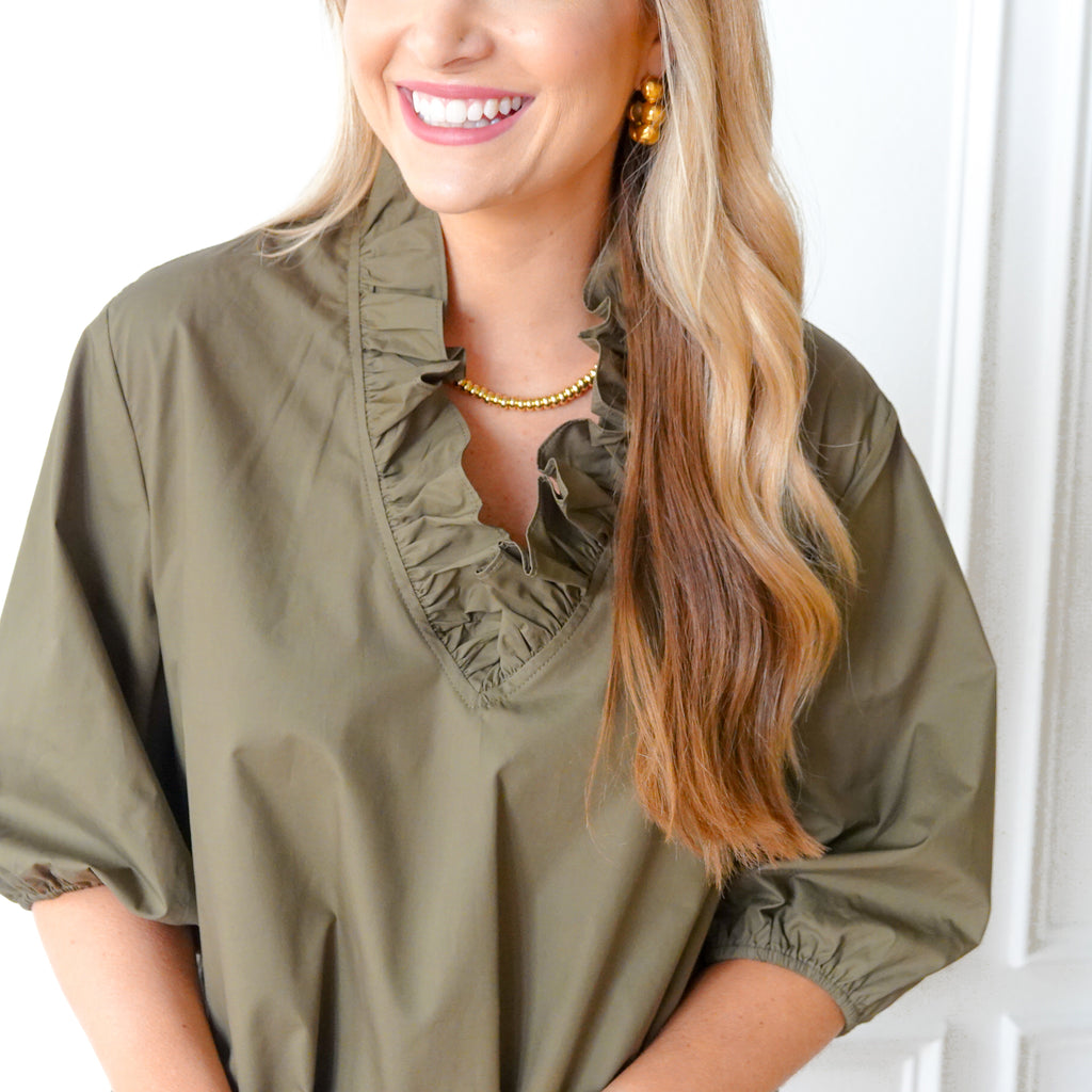 Caryn Lawn Kit Top Olive
