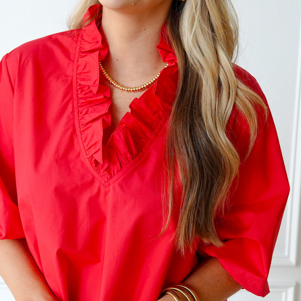 Caryn Lawn Kit Top Red
