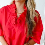 Caryn Lawn Kit Top Red