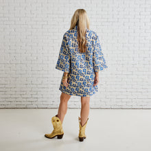 Load image into Gallery viewer, Caryn Lawn Kristin Jacquard Dress Cobalt