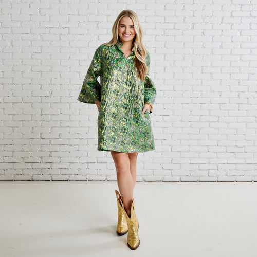 Caryn Lawn Kristin Jacquard Dress Ivy