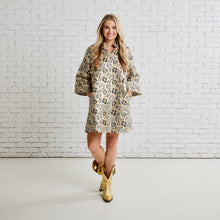 Load image into Gallery viewer, Caryn Lawn Kristin Jacquard Dress Smoke