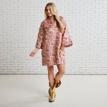 Load image into Gallery viewer, Caryn Lawn Kristin Jacquard Dress Wine