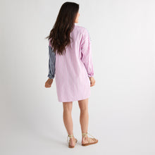 Load image into Gallery viewer, Caryn Lawn Lawn Contrast Stripe Dress Pink Stripe