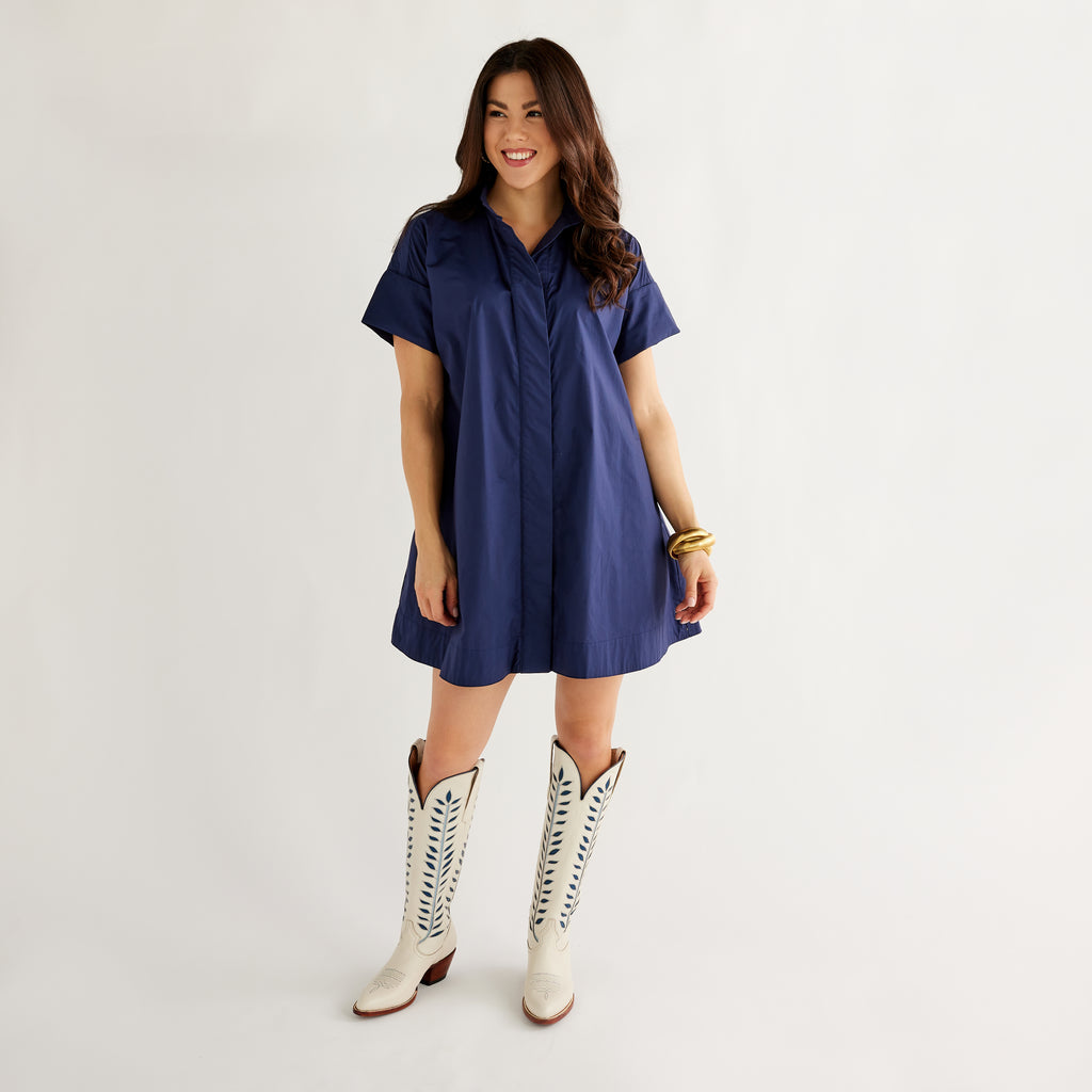 Caryn Lawn Margot Dress Navy