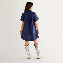 Load image into Gallery viewer, Caryn Lawn Margot Dress Navy