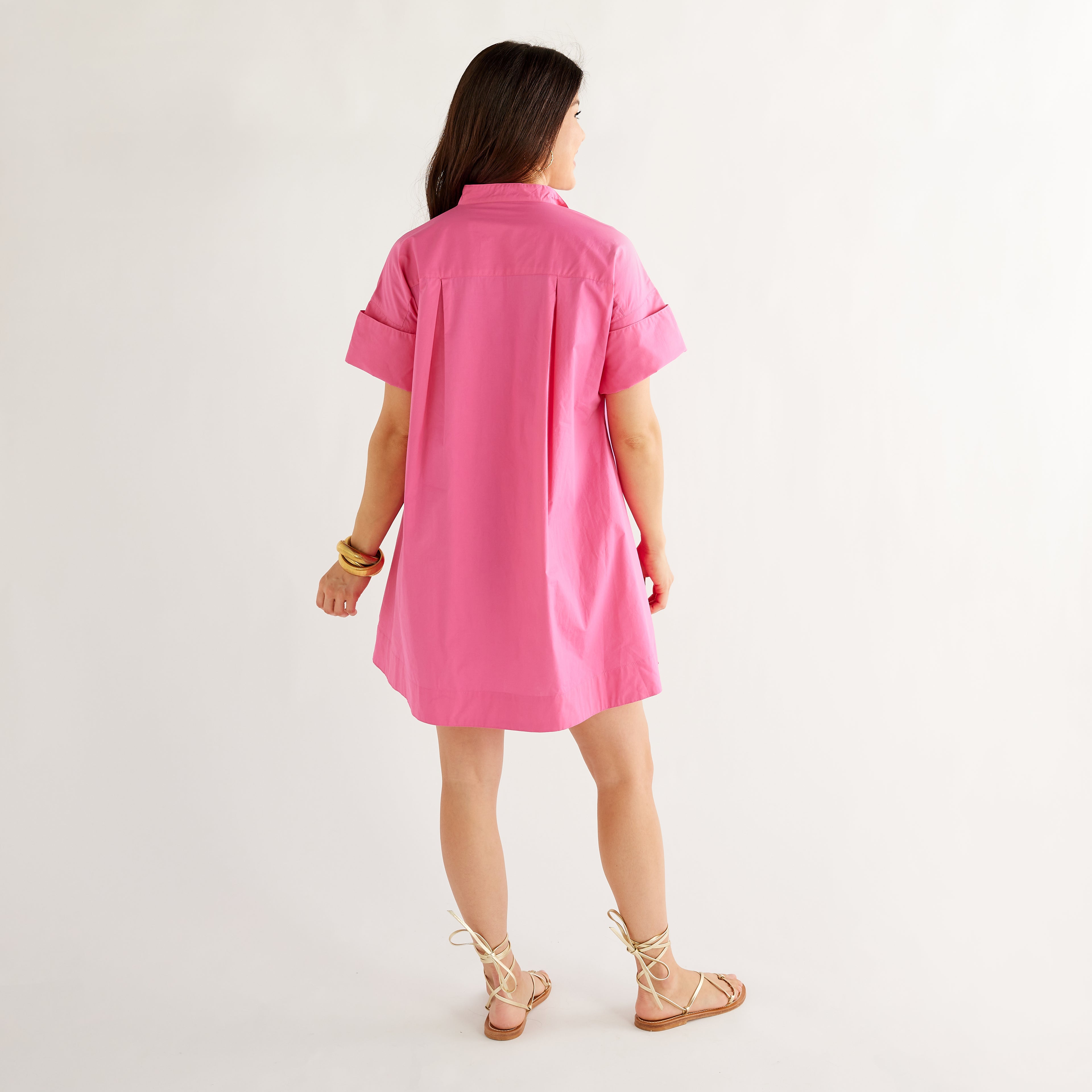 Caryn Lawn Margot Dress Bright Pink