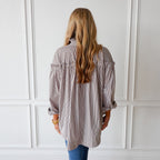 Caryn Lawn Miriam Top Camel Stripe