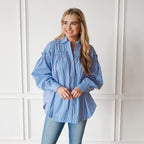Caryn Lawn Miriam Top Royal Stripe