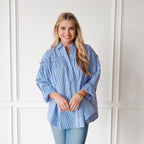 Caryn Lawn Miriam Top Royal Stripe