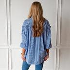 Caryn Lawn Miriam Top Royal Stripe