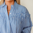 Caryn Lawn Miriam Top Royal Stripe