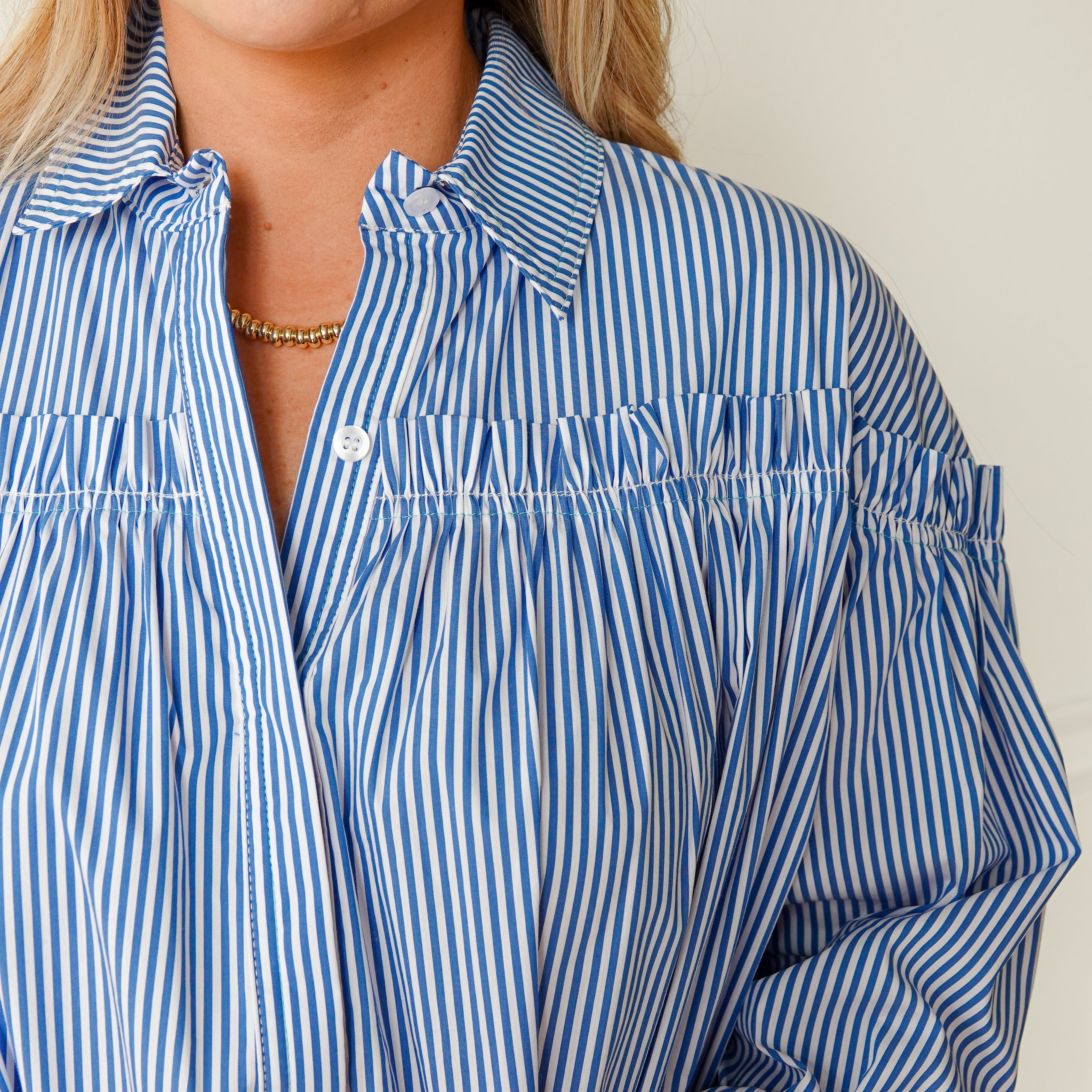 Caryn Lawn Miriam Top Royal Stripe