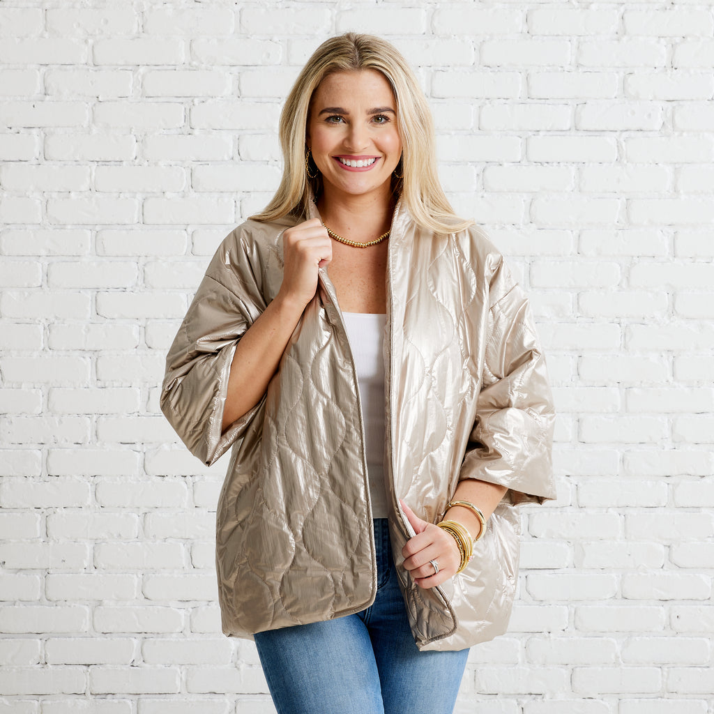 Caryn Lawn Penny Puffer Jacket Gold