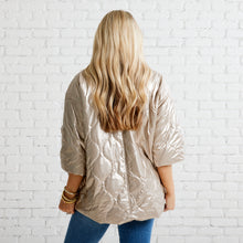 Load image into Gallery viewer, Caryn Lawn Penny Puffer Jacket Gold