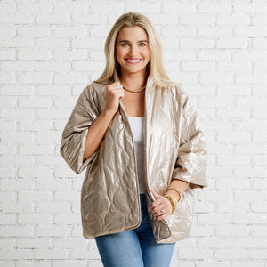 Caryn Lawn Penny Puffer Jacket Gold