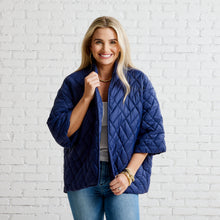 Load image into Gallery viewer, Caryn Lawn Penny Puffer Jacket Midnight