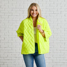 Load image into Gallery viewer, Caryn Lawn Penny Puffer Jacket Neon Yellow