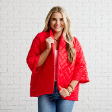 Load image into Gallery viewer, Caryn Lawn Penny Puffer Jacket Red