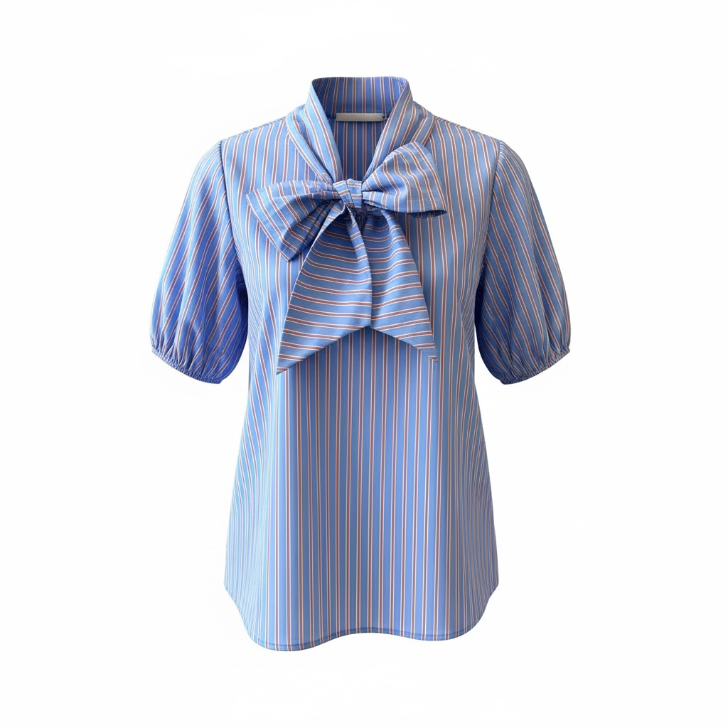 Ryan Bow Top Blue Stripe