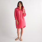 Caryn Lawn Preppy Star Back Dress Fuchsia