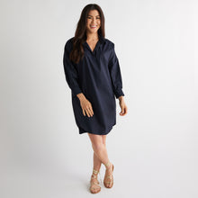 Load image into Gallery viewer, Caryn Lawn Preppy Star Back Dress Navy