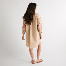 Load image into Gallery viewer, Caryn Lawn Preppy Star Dress Khaki