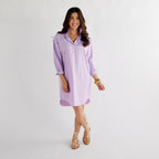 Caryn Lawn Preppy Star Dress Lavender