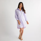 Caryn Lawn Preppy Star Dress Lilac