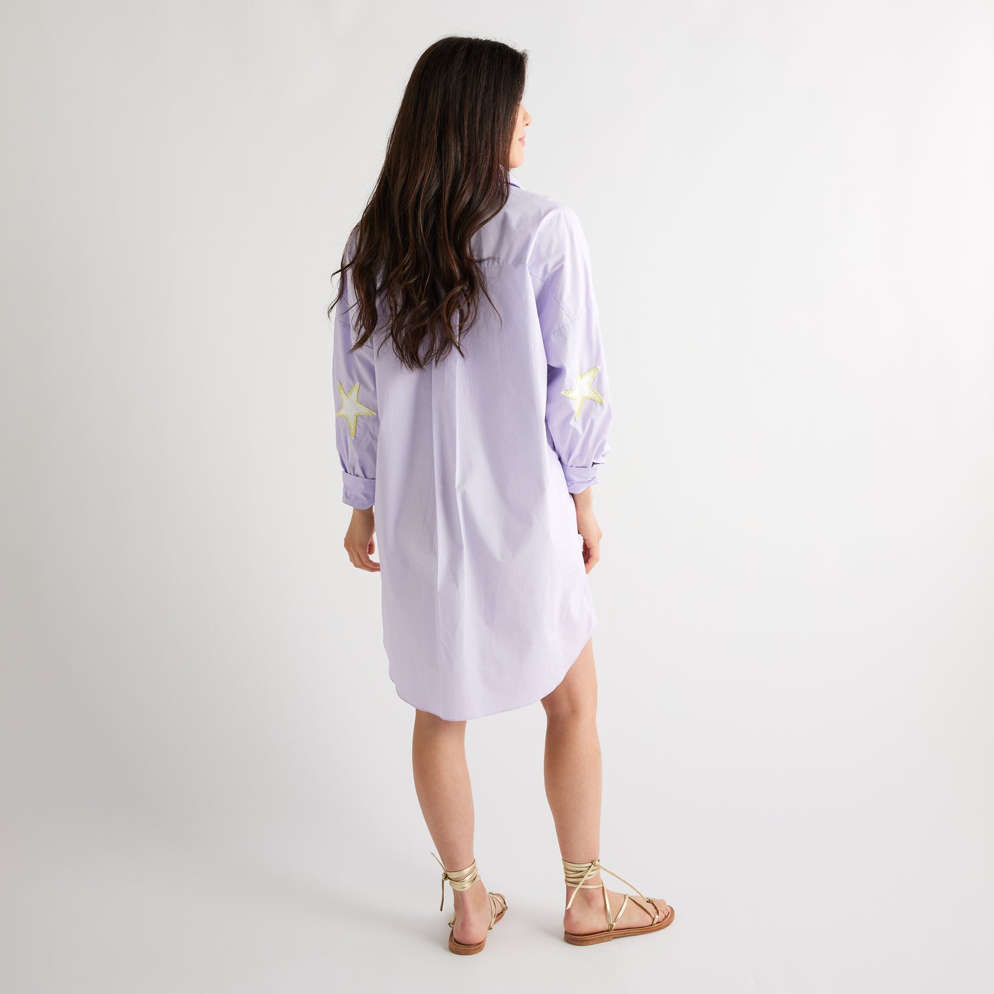 Caryn Lawn Preppy Star Dress Lilac