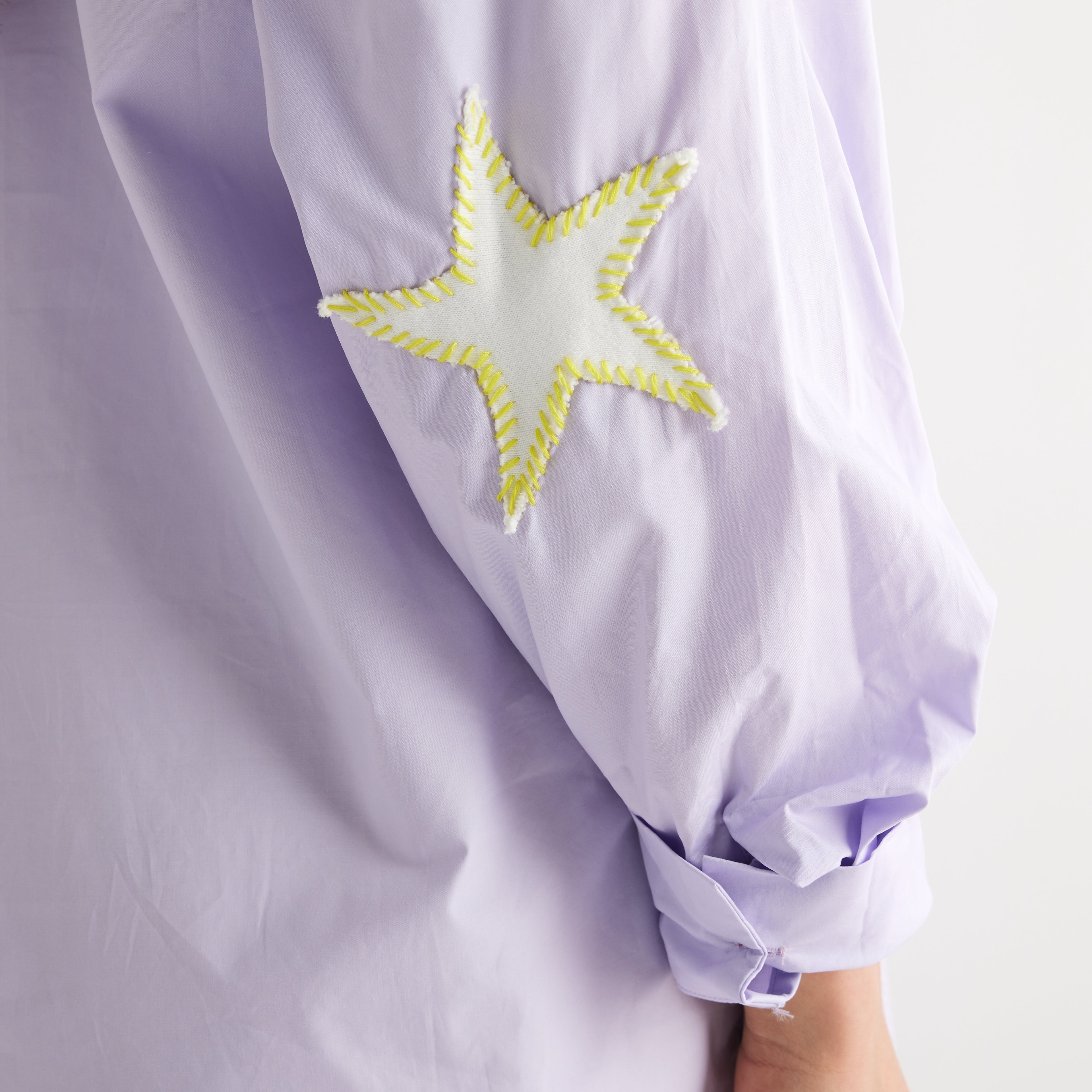 Caryn Lawn Preppy Star Dress Lilac