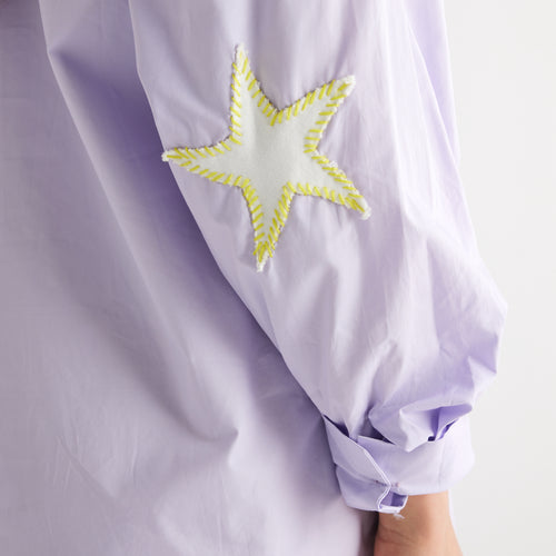 Caryn Lawn Preppy Star Dress Lilac