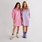 Caryn Lawn Preppy Star Dress Lavender