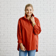 Load image into Gallery viewer, Caryn Lawn Preppy Gameday Top Burnt Orange