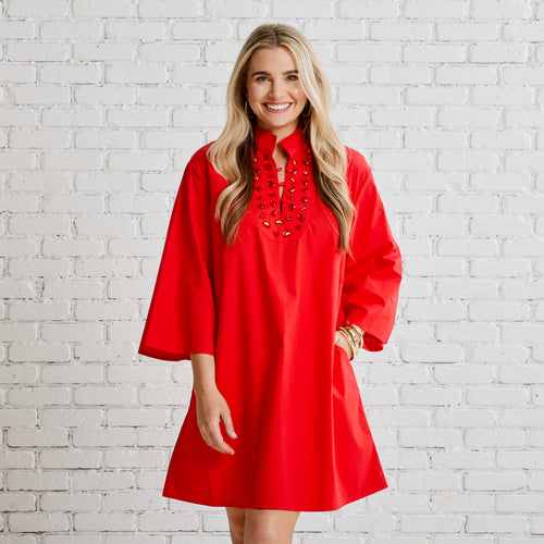 Caryn Lawn Rosemary Dress Red