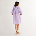 Caryn Lawn Ryan Bow Dress Lilac Scallop