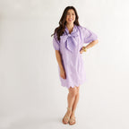 Caryn Lawn Ryan Bow Dress Lilac Scallop