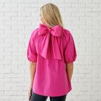Caryn Lawn RYAN BOW SPARKLE TOP PINK