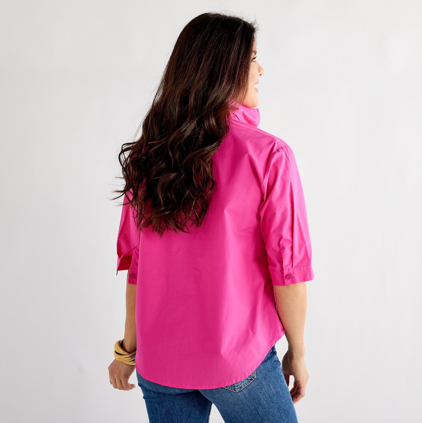 Caryn Lawn Maya Top Pink