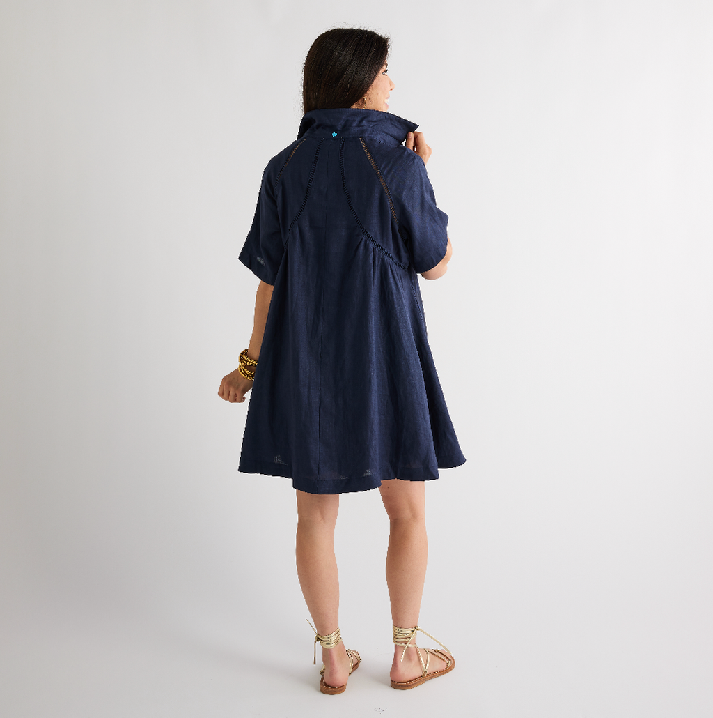 Caryn Lawn Sara Dress Navy