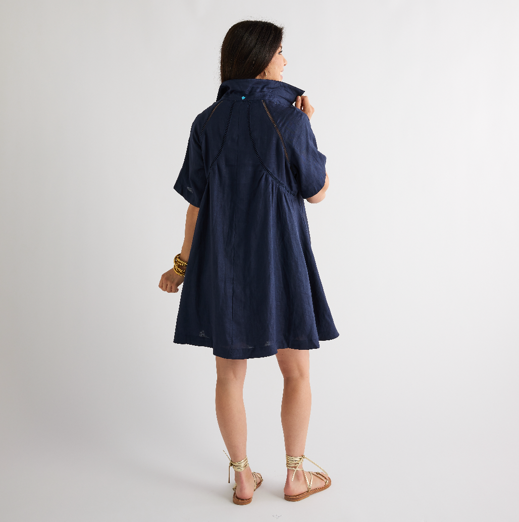 Caryn Lawn Sara Dress Navy