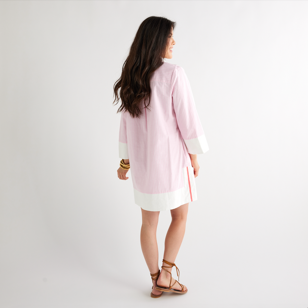 Caryn Lawn Carrie Dress Pink Stripe