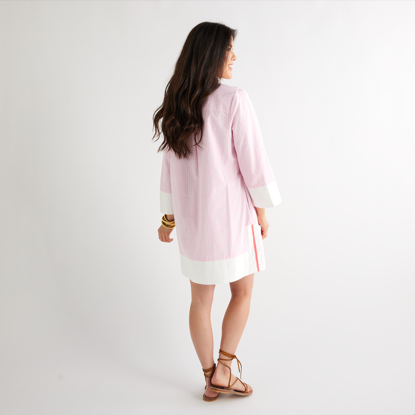 Caryn Lawn Carrie Dress Pink Stripe