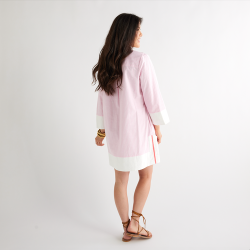 Caryn Lawn Carrie Dress Pink Stripe
