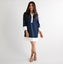 Load image into Gallery viewer, Caryn Lawn Carrie Dress Navy